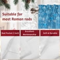 thumbnail image 7 of Valances for Windows Light Blue Christmas Balls Leaf Rod Pocket Cafe Window Treatments Valance Curtains for Kitchen Bathroom Laundry Basement Windows 42"x12", 7 of 7