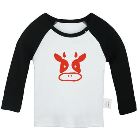 

Holy Cow I m Cute Funny T shirt For Baby Newborn Babies Animal Cow T-shirts Infant Tops 0-24M Kids Graphic Tees Clothing (Long Black Raglan T-shirt 0-6 Months)
