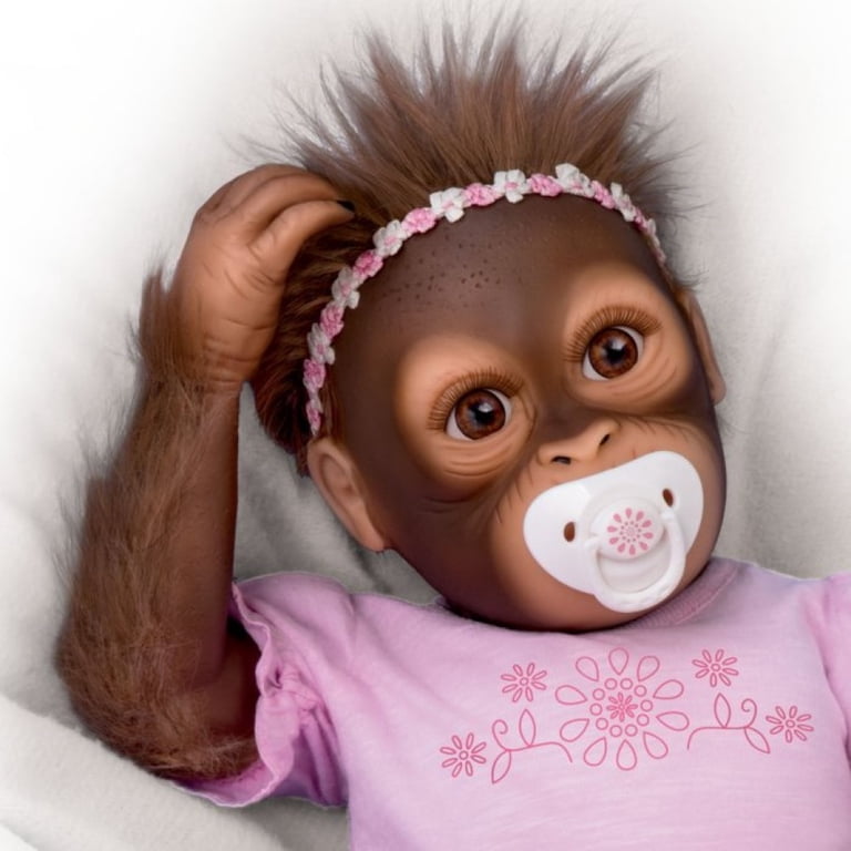 Ashton-Drake Galleries Happy Camper RealTouch Vinyl Baby Doll - 17" Collector Doll With Fleece Sleeping Bag