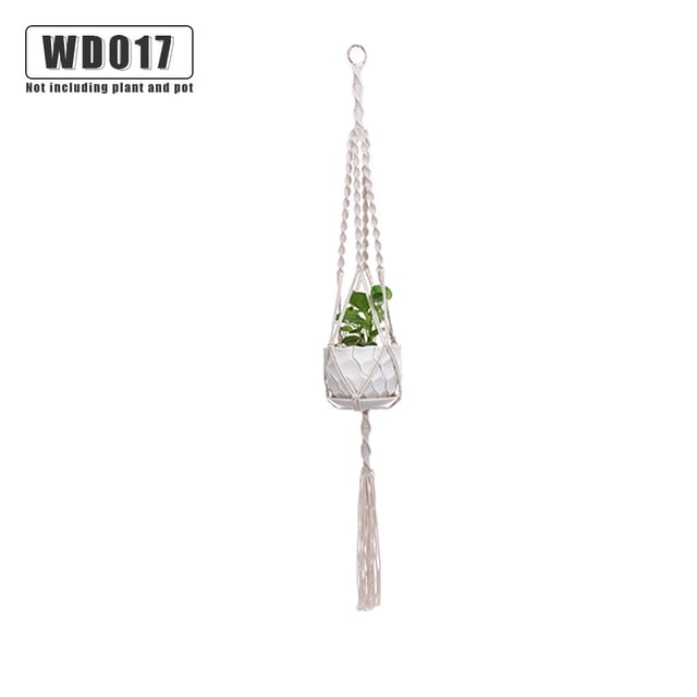 Flower Pot Hanger Indoor Outdoor Plants Hanging Basket Cotton Rope Plant Pot Holder, WD017