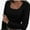 Black, variant on Long Sleeve Shirts for Women Fall Outfits Knit Tops Scoop Neck Slim Fit Basic Tee