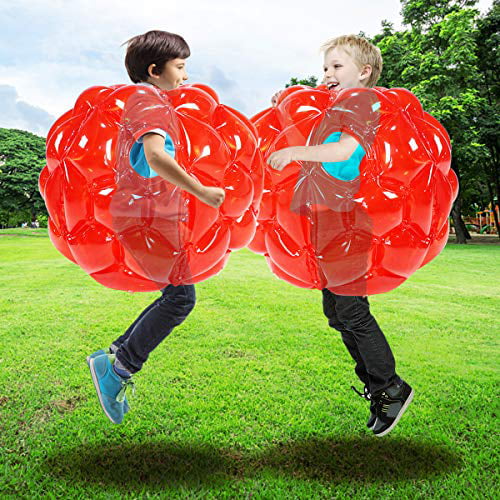 Inflatable Body Bubble Ball Sumo Bumper Bopper Toys Heavy Duty Durable PVC Vinyl Kids Adults Physical Outdoor Active Play SUNSHINEMALL 1 PC Bumper Balls 1pcs zjq red+Clean, 47inch