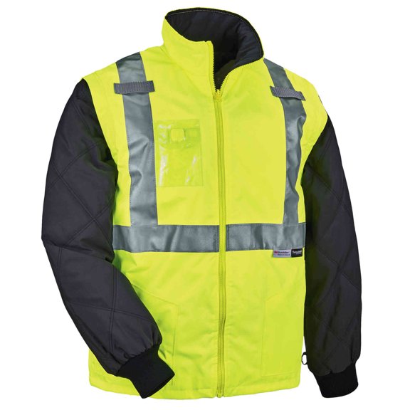 Ergodyne GloWear® 8287 Type R Class 2 Convertible Thermal Jacket, Lime, S