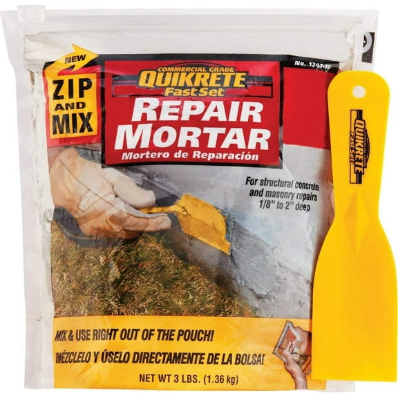 Quikrete FastSet Repair Mortar Mix - Fast Drying - 3 lbs