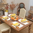 thumbnail image 2 of SUNOLIFE Fall Thanksgiving Placemats Set of 4,Pumpkins Sunflower Autumn Table Decorations 12x18 inch, 2 of 7