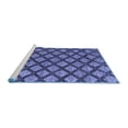 thumbnail image 2 of Ahgly Company Machine Washable Indoor Round Abstract Blue Modern Area Rugs, 8' Round, 2 of 4