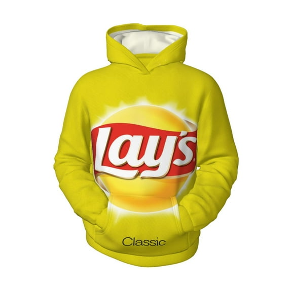 Lay's Hoodies Fashion Graphic Sweatshirts with Pockets for Teen Boys Girls S7-8