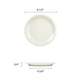 thumbnail image 2 of Excellante Color Ivory Melamine Dinnerware Collection 6.5 Inch Narrow Rim Round Plate, Comes in Dozen, 2 of 2