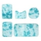 thumbnail image 2 of Set de alfombras de baño de 5 piezas - Esterillas de terciopelo antideslizantes, suaves y absorbentes, azul oscuro, 5 tamaños (40x80cm, 40x60cm, 40x50cm, 40x45cm), 2 of 7