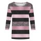 thumbnail image 5 of TaTaai Women Crew Neck 3/4 Sleeve Printed Pullover Top Casual Fashion Ladies Outdoor Gathering Wear Lightweight Breathable Non-See-Through No Fading Soft Fashion Top Gift, 5 of 5