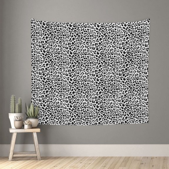 Bingfone Polyester Fabric Tapestry Black Leopard Wall Hanging Tapestry,Daily Decorative Tapestry for Bedroom Living Room Dorm 60L x 51W Inches
