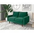 thumbnail image 3 of Kingway Furniture Ameli Velvet Living Room Loveseat in Green, 3 of 4