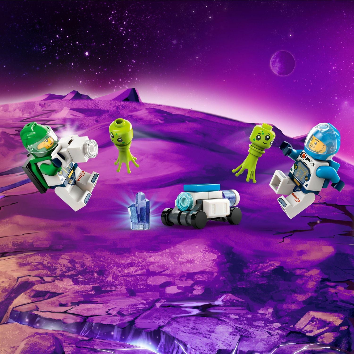 LEGO City Space Explorer Rover and Alien Life Toy, Space Gift for Boys and Girls Ages 6 and Up with 2 Minifigures, Robot and Extraterrestrial Figures, Pretend Play STEM Toy, 60431