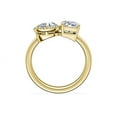 thumbnail image 2 of 1.10 T.C.W Brilliant Radiant & Pear Cut Natural Diamond Wonderful with Accents Engagement Two Stone Ring for Women Solid 14K Yellow Gold Size 3, 2 of 8