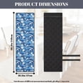 thumbnail image 4 of TSOVTHRID Dolphin Floral Blue Print Quilted Dining Chair Covers Stretch Armless Chair Slipcovers Non-Slip Stain Resistant Seat Cushion Covers for Home, Restaurant, Set of 2, 4 of 7