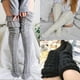thumbnail image 2 of Medias de punto para mujer y niña, calcetines por encima de la rodilla, calcetines de invierno, calentadores de piernas, 2 of 2