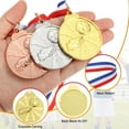 thumbnail image 3 of Uxcell 2 Inch Soccer Medals Gold Award Medals with Neck Ribbon for Team Sports Games Party Favors 12 Pieces, 3 of 7