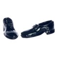 thumbnail image 1 of Melody Jane Casas de Muñecas Casa Tienda en Miniatura Accesorio de Dormitorio Zapatos Brogues Negros para Hombre Metal, 1 of 1