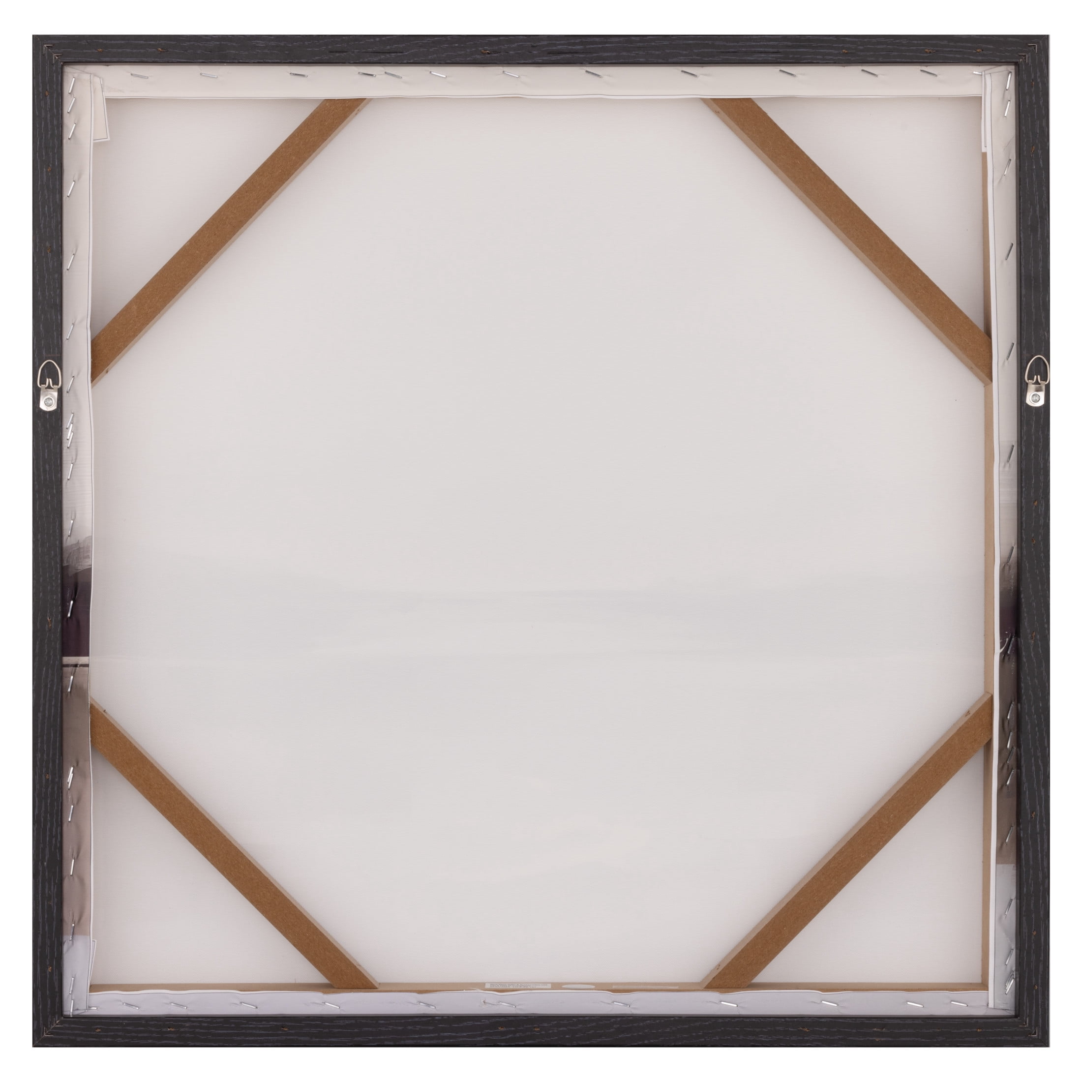 Gallery Solutions 24x24 Framed Abstract Prairie Canvas Art - Hand-Painted Embellishments with Stucco Texture, MDF Frame, and D-Ring Hangers