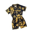 thumbnail image 2 of Toddler Baby Boys Summer Hawaiian Clothes Short Sleeve T Shirts Elastic Shorts Gentleman Holiday Outfit, 2 of 6