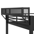 thumbnail image 6 of Full over Full Bunk Bed with Built-in Shelves and Drawers, Heavy-duty Metal Bunk Bed Frame with USB Ports and LED Lights for Bedroom, Black, 6 of 9