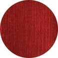 thumbnail image 1 of Ahgly Company Indoor Round Abstract Orange Contemporary Area Rugs, 5' Round, 1 of 1