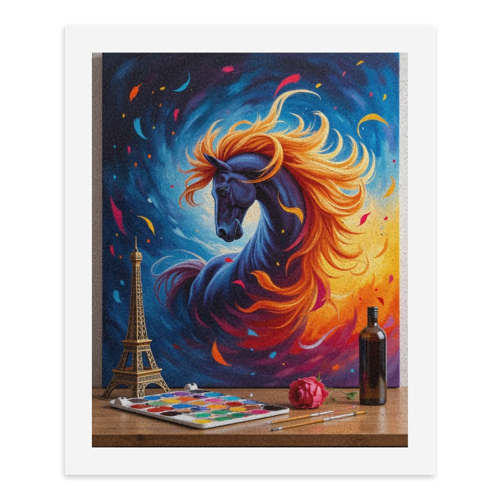 Paint By Numbers Kit for Adults Beginner - Vibrant Horse Painting Art Supplies DIY Canvas Painting Kits for Adults, Frameless Paint By Number for Adults for Home Wall Decor 16x20 Inch