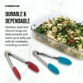 thumbnail image 5 of Farberware Stainless Steel Mini Locking Tongs with Silicone Tips, 2 Count, in Assorted Colors, 5 of 14