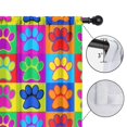thumbnail image 4 of Blackout Kids Curtains,Colorful Dog Paw Footprint Childrens Insulated Curtains Set Of 2,Bedroom Essentials,Toddler Room Decor 52"x84"(132x213cm), 4 of 4