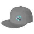 thumbnail image 1 of DouZhe Flat Brim Cap Snapback Hat, Blue Game Joystick Prints Adjustable Gray Adult Baseball Cap, 1 of 6