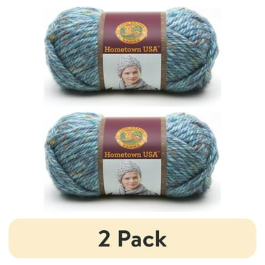 (2 pack) Lion Brand Yarn Hometown USA Key Largo Tweed 135-308 Classic Bulky Yarn