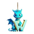 thumbnail image 2 of Dmlowu 26 Letter Christmas Tree Ornaments - Christmas Dragon Ornaments for Xmas Tree, Lightweight Sturdy Christmas Decorations Pendant for Holiday Party, DIY Hanging Decor Dragon, Blue, 2 of 3