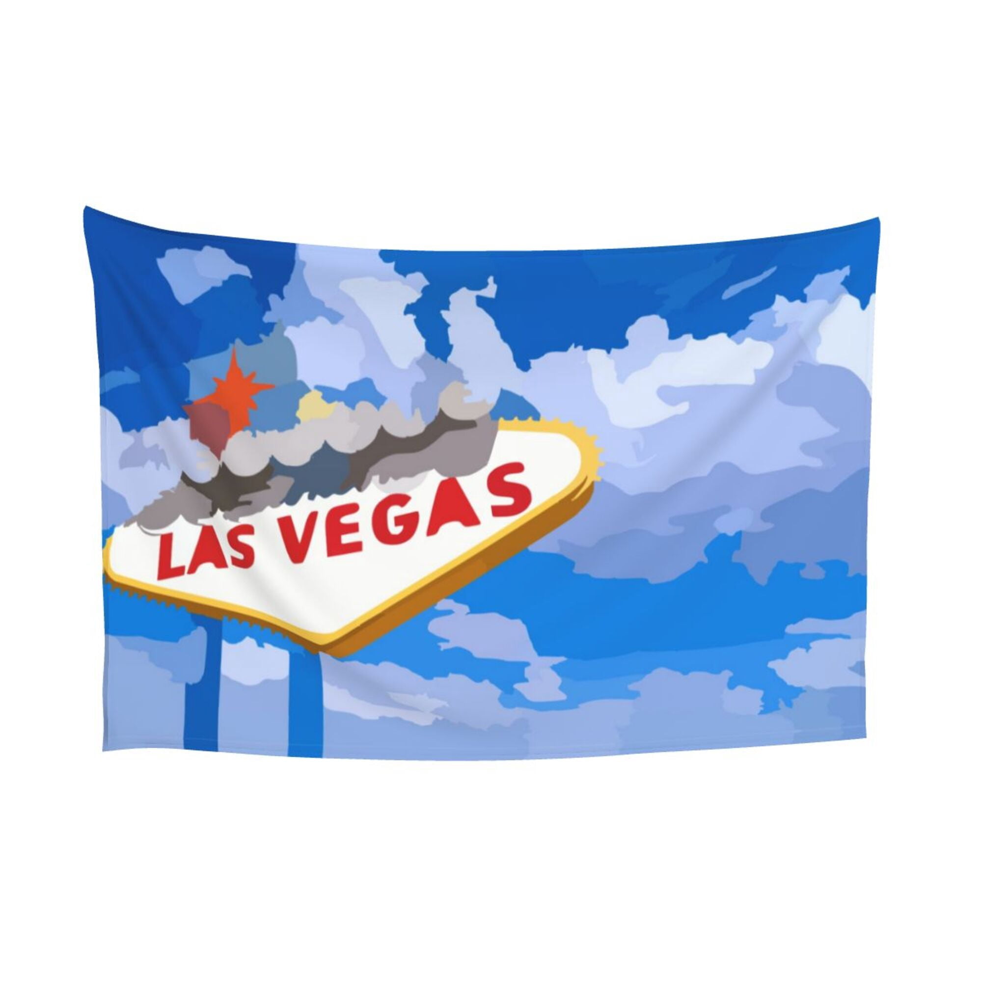 ZICANCN Funny Tapestry for Bedroom Aesthetic,Las Vegas Welcome Sign Pattern  Wall Tapestry for Living Room 60x40 Inches 