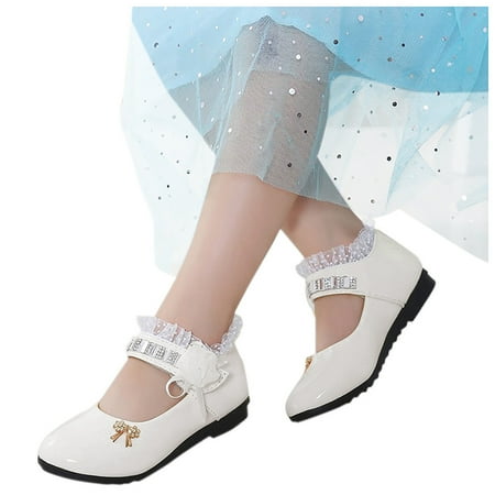 

2024 New Girls Leather Princess Flower Ballet Shoes for Girls Children Soft Dance Baby Boys on Shoes Size 13 Kid Shoes Single Girl Shoes Size 12 Baby Shoes