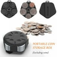 thumbnail image 5 of TONKBEEY Compact Coin Holder Case for Car Change Organizer 5 Compartments Large Capacity, 5 of 7