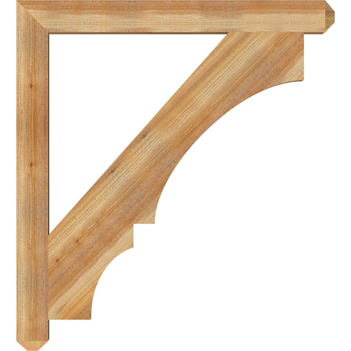 Ekena Millwork 4"W x 40"D x 44"H Balboa Craftsman Rough Sawn Bracket, Western Red Cedar
