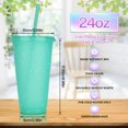 thumbnail image 4 of 12Pcs Creative Color Water Cup,Reusable Plastic Drinking Cup,Large Capacity Straw Cup for Adult Kids, 4 of 9