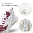 thumbnail image 7 of Garnet And Gold Feather Pattern Walking Shoes for Men Woman Lightweight Tennis Fashion Elastic Sports Shoes Cushion Basketball Shoes, 7 of 7