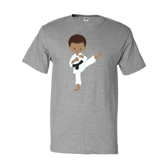 Inktastic African American Boy, Karate Boy, Black Belt, Kata T-Shirt