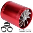 thumbnail image 1 of Turbonador Ahorro De Combustible, Turbonador De Admisión De Aire Del Automóvil Turbina De Doble Ventilador Supercargador Ahorro De Combustible De Gas Turbo, 1 of 7