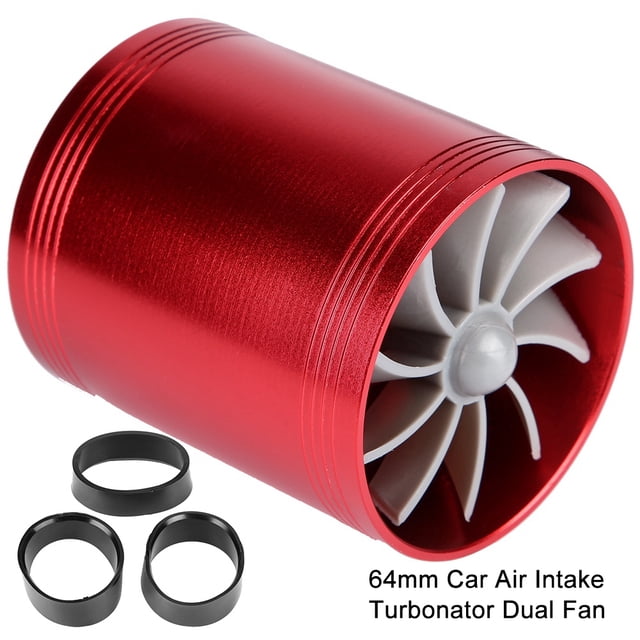 Turbonador Ahorro De Combustible, Turbonador De Admisión De Aire Del Automóvil Turbina De Doble Ventilador Supercargador Ahorro De Combustible De Gas Turbo