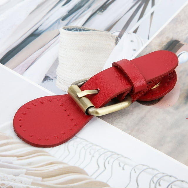 Bag Buckle Lock Cow Split Leather DIY Hand Made Hardware Accessories With Bronze Fittings