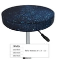 thumbnail image 4 of Daiia Blue Glitter Retro Stool Covers Round,Round Bar Stool Covers Waterproof Bar Chair Covers Washable Stool Cushion Slipcover for 12-14 Inch Chair-13 inch, 4 of 7
