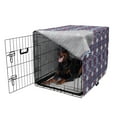 thumbnail image 5 of Aztec Dog Crate Cover, Rhythmic Abstract Modernized Prehistoric Tribal Print, Easy to Use Pet Kennel Cover Small Dogs Puppies Kittens, 7 Sizes, Coral Purple, by Ambesonne, 5 of 6