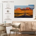 thumbnail image 5 of Elephant Stock Monument Valley Open Road Wall Art - Horizontal Canvas Wall Art - Living Room Wall Decor - Transportation Canvas - Gray And Orange Decor - 12" x 8", 5 of 8