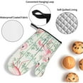thumbnail image 5 of Floral Flamingo Botany Oven Mitts and Pot Holders Sets for Kitchen 4 Pcs 7"X11" Heat Resistant Baking Cooking, 5 of 6