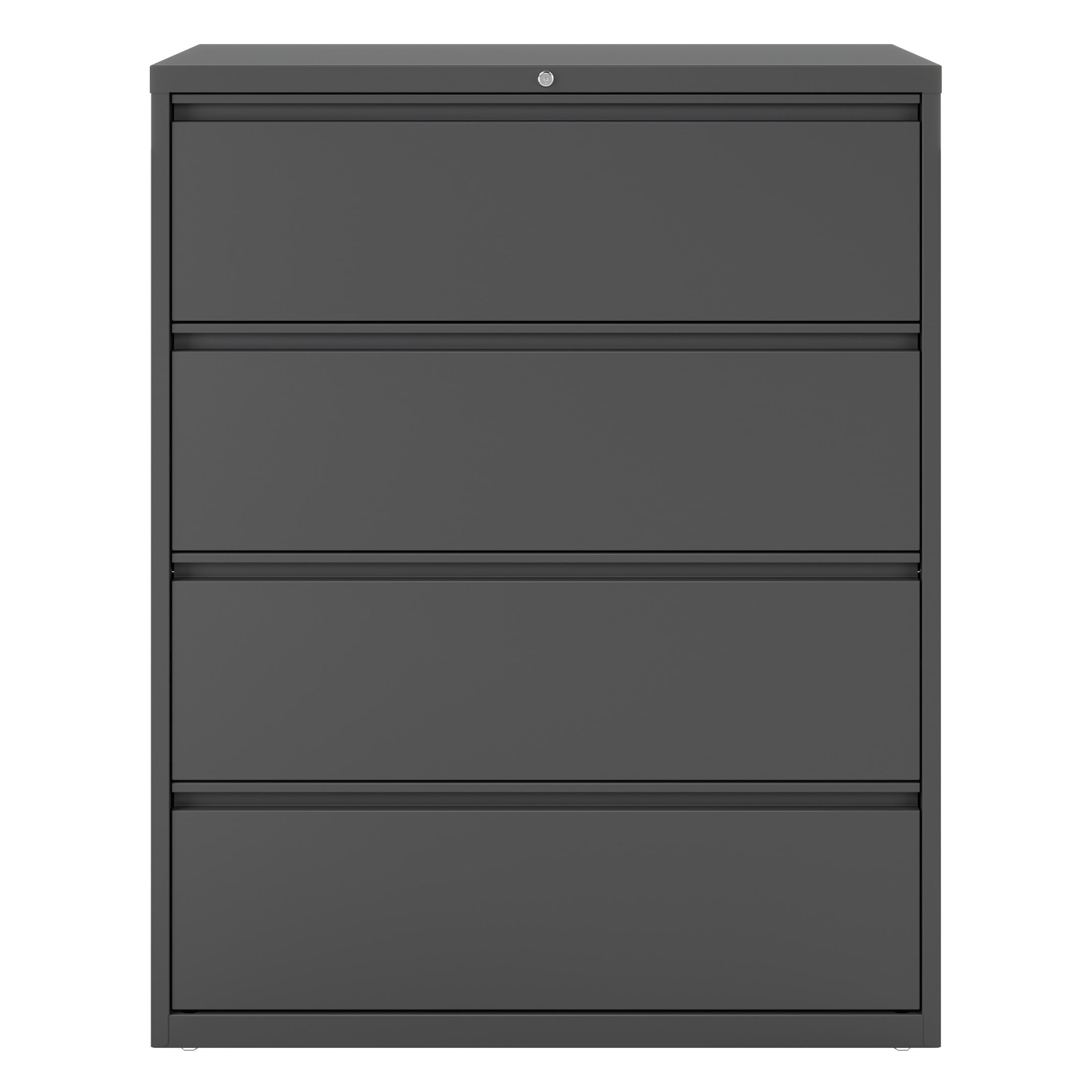 Hirsh 42 inch Wide 4 Drawer Metal Lateral File Cabinet for Home and Office, Holds Letter, Legal and A4 Hanging Folders, Charcoal