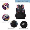 thumbnail image 4 of FORMRS Unisex School Backpack 17" Student Travel Bag with Laptop Compartment, Colorful Art Leaves Pattern, 4 of 7