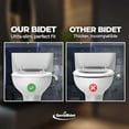 thumbnail image 4 of Bidet Attachment for Toilet - Ultra-Slim Left Handed Hygienic Bidet Attachment For Existing Toilets - Bidet Toilet Seat Attachment with Pressure Controls - Travel Bidet Included, 4 of 7