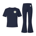 thumbnail image 4 of Mooqilaa Girls Outfit Sets Short Sleeve, 2 Piece Summer Casual Girls Clothing Sets Navy Size 14-15 T, 4 of 5